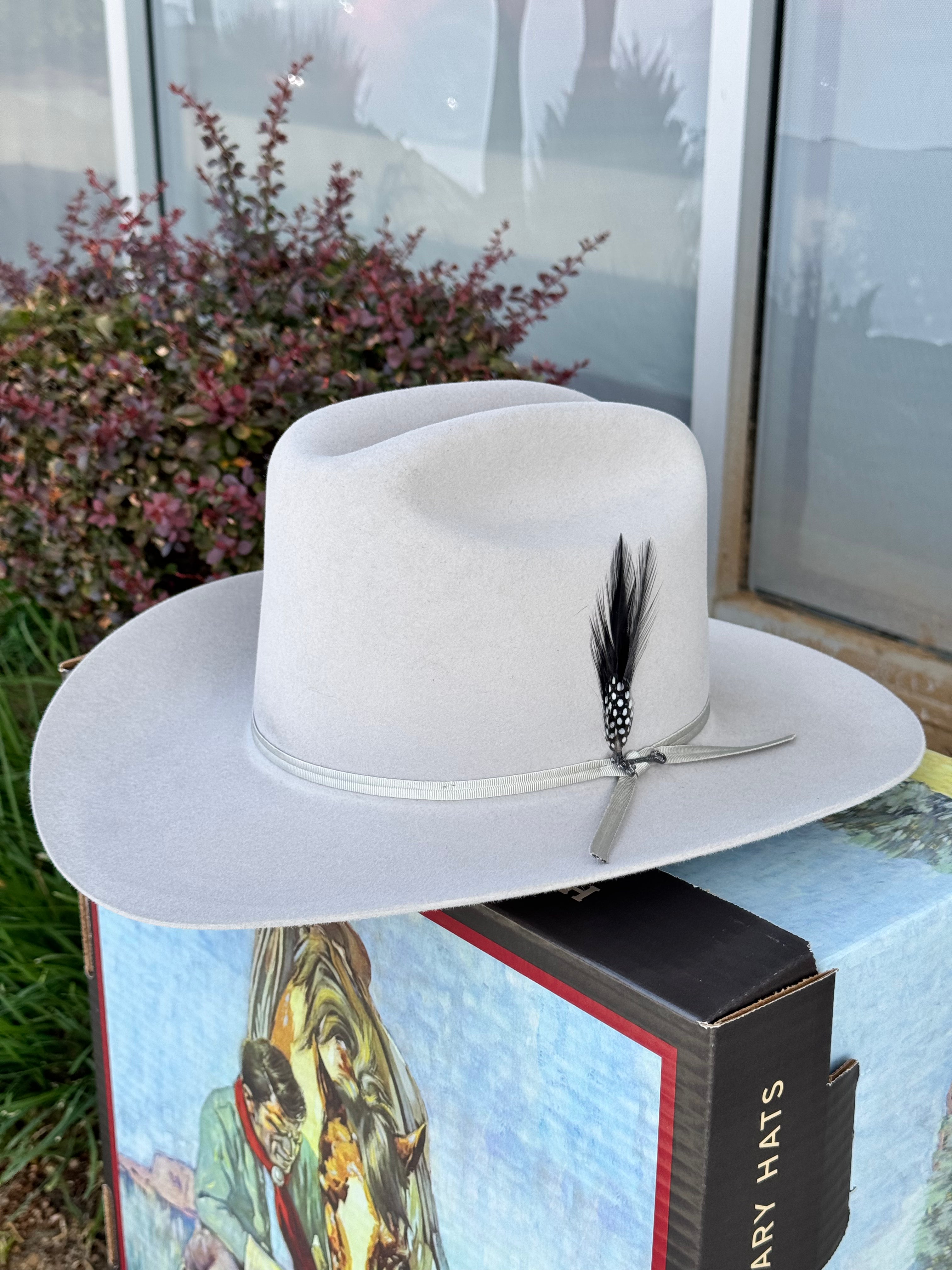 S.T 6x Rancher Silver Grey Cowboy Felt Hat Sinaloa (Copa Alta Falda/Brim 3.5")