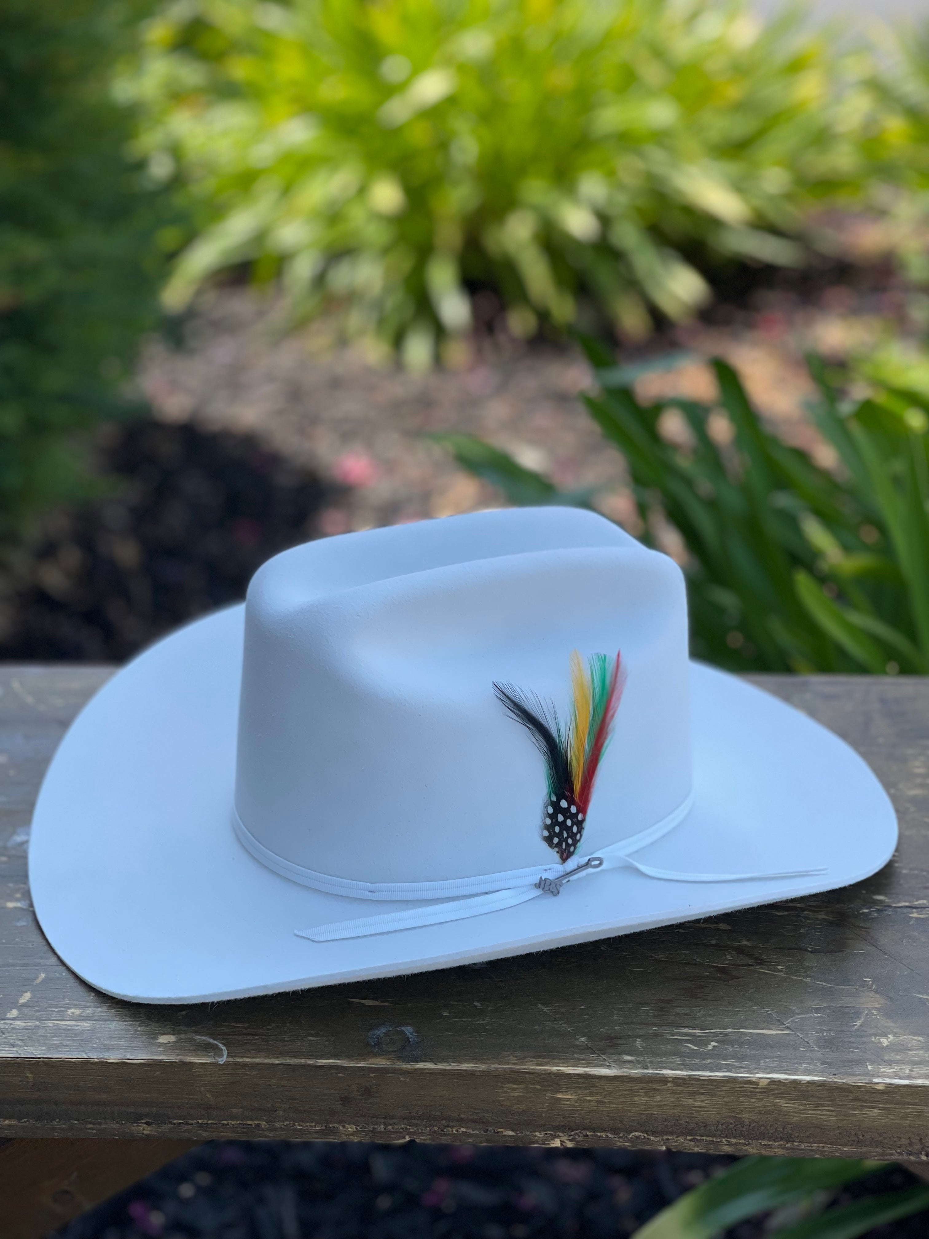 S.T 6x Spartan Premium White Cowboy Felt Hat Sinaloa (Copa Chica Falda/Brim 3.5")