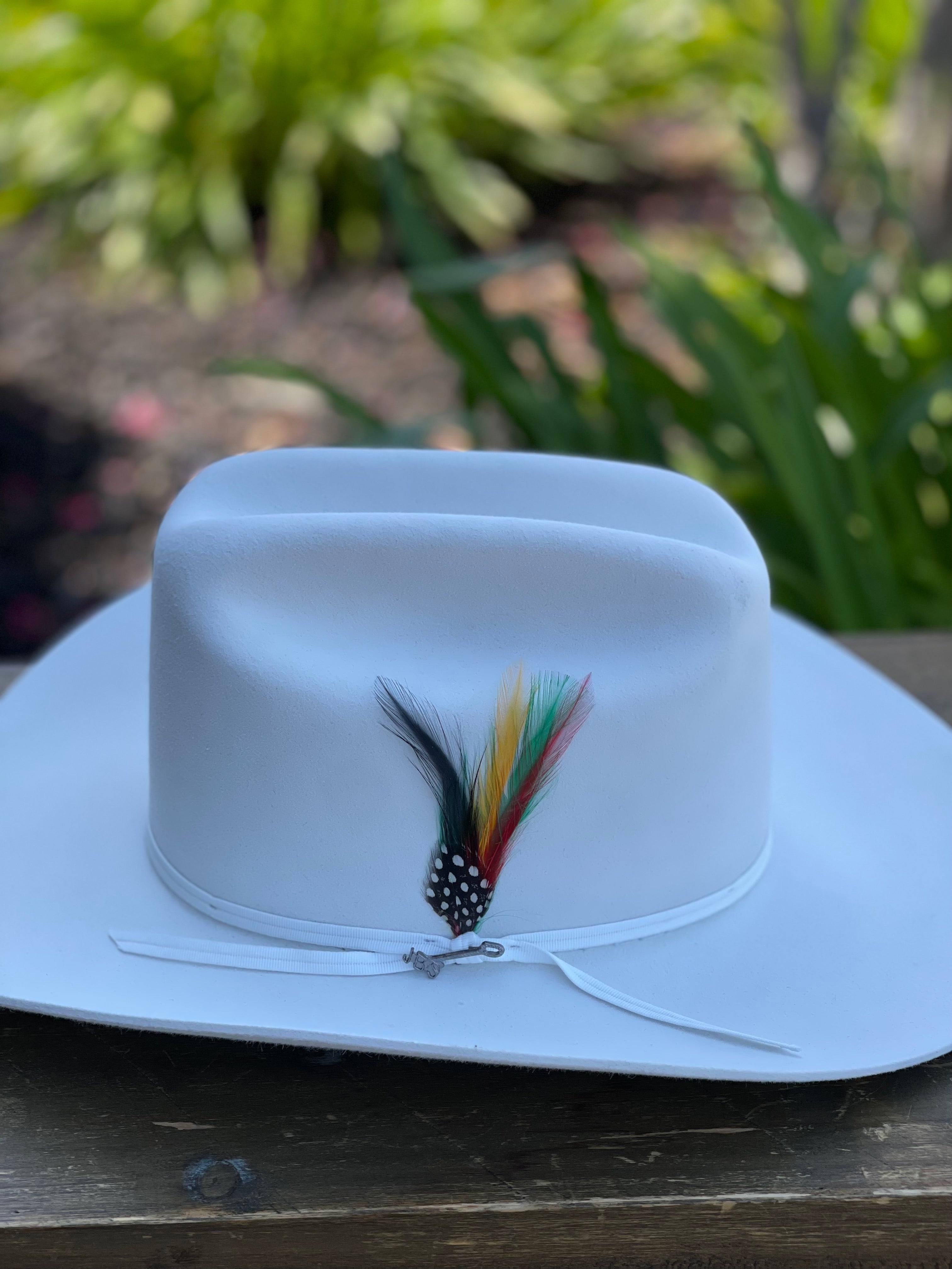 S.T 6x Spartan Premium White Cowboy Felt Hat Sinaloa (Copa Chica Falda/Brim 3.5")