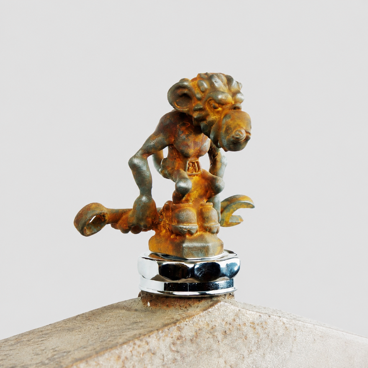 Grease Monkey Knuckle Dragger Hood Ornament