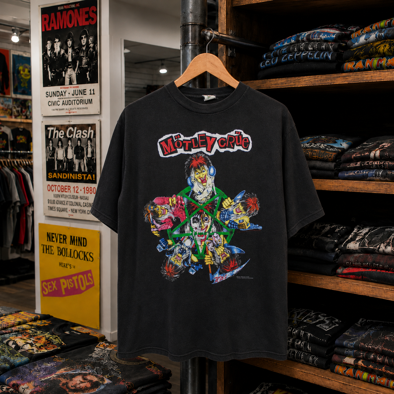 Mötley Crüe Vintage Rare T-Shirt,Nearly Sold Out Collectors Piece
