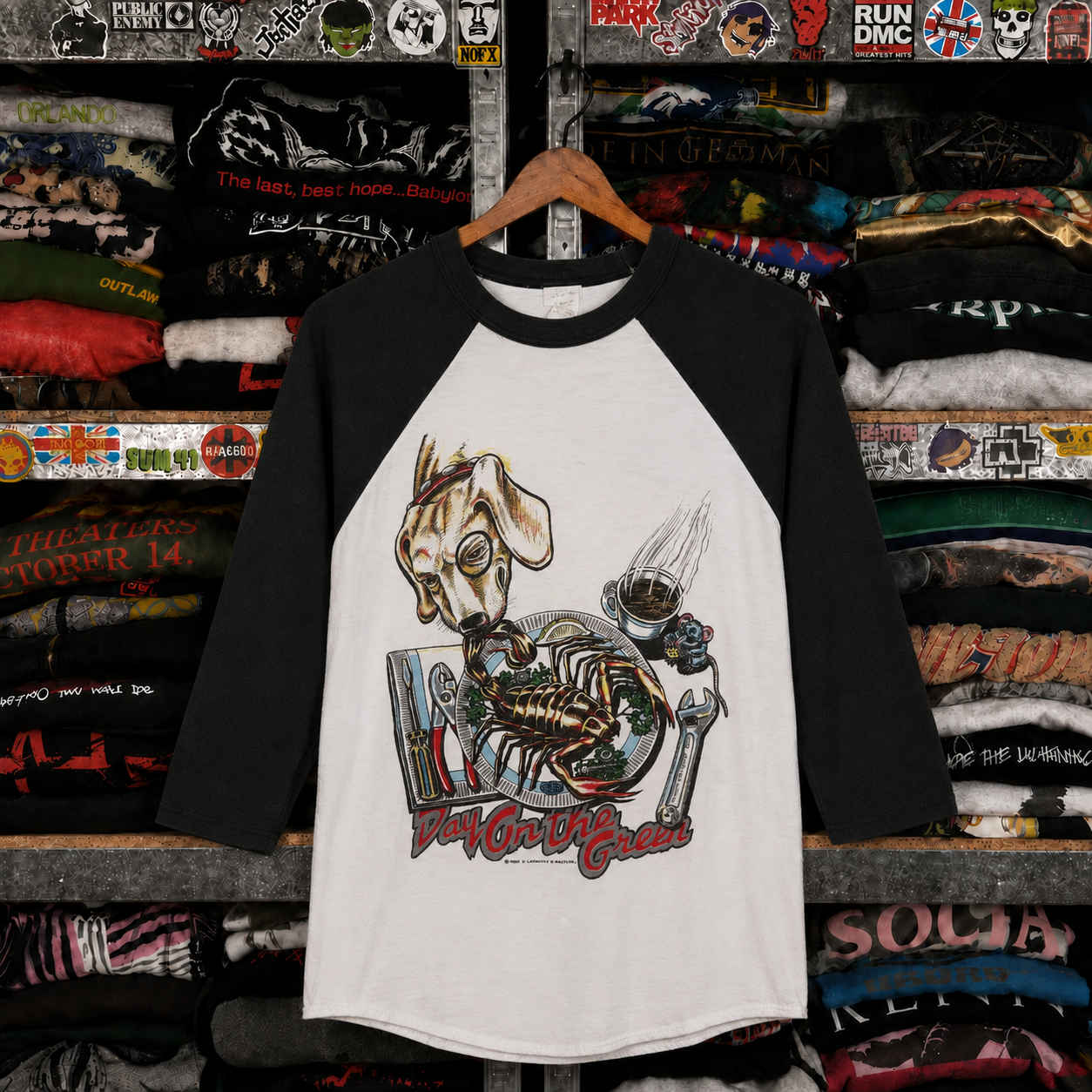 Rare Hard To Find Vintage Scorpions Band Raglan Shirt, Nearly Sold Out Collectors Piece