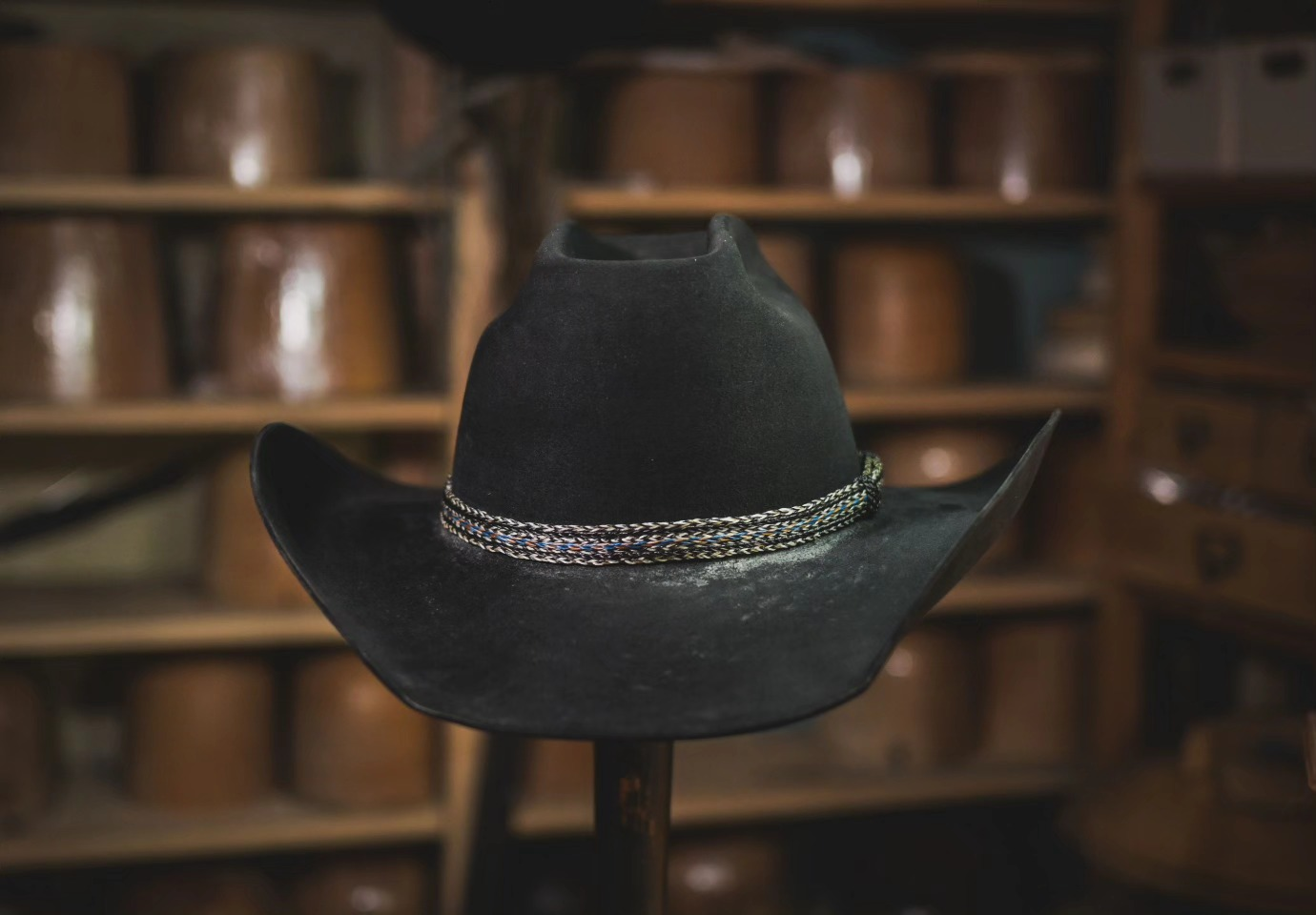 Brick crown cowboy hat