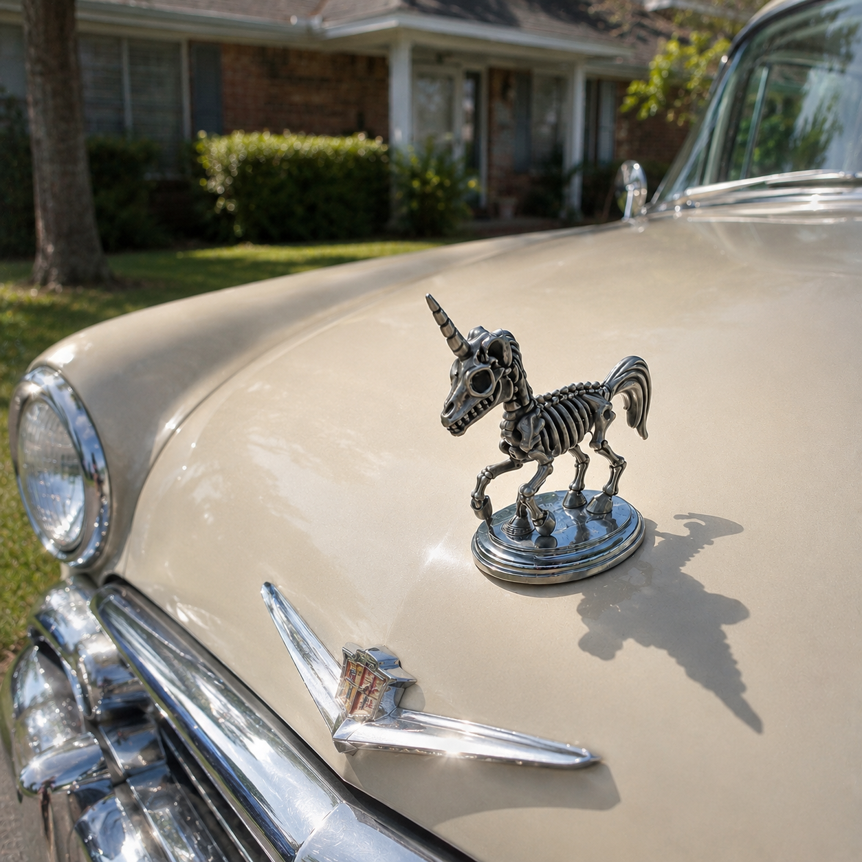 Unicorn Skeleton Hood Ornament