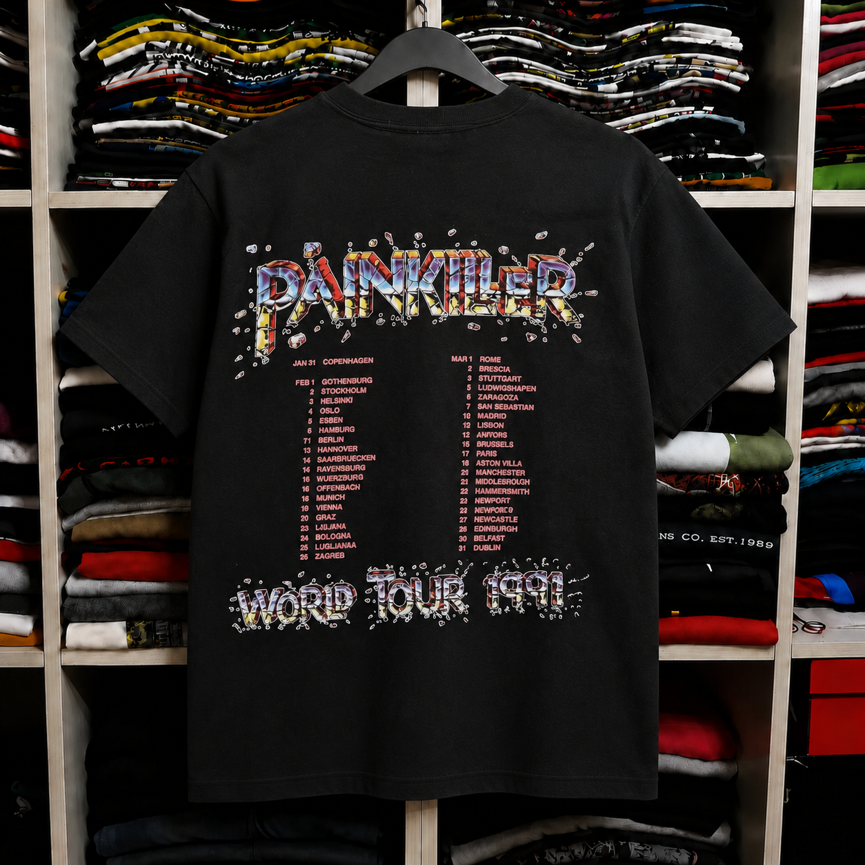 Vintage Judas Priest Fuel For Life Concert T Shirt 1986 Black