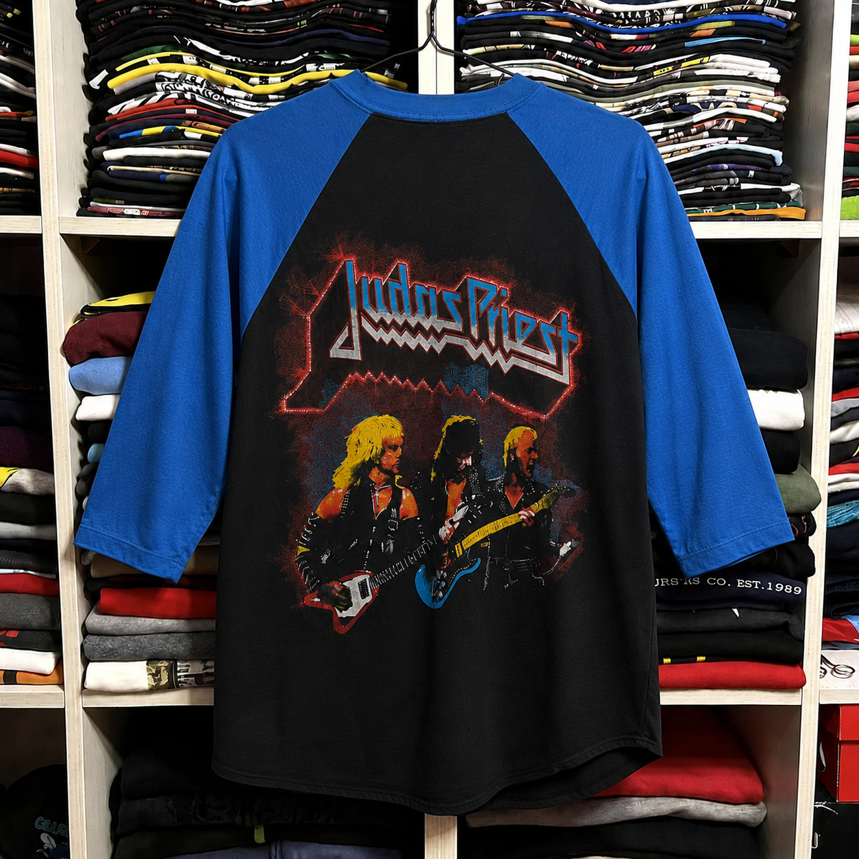 Rare Hard To Find Vintage Judas Priest Raglan T-Shirt, Nearly Sold Out Collectors Piece