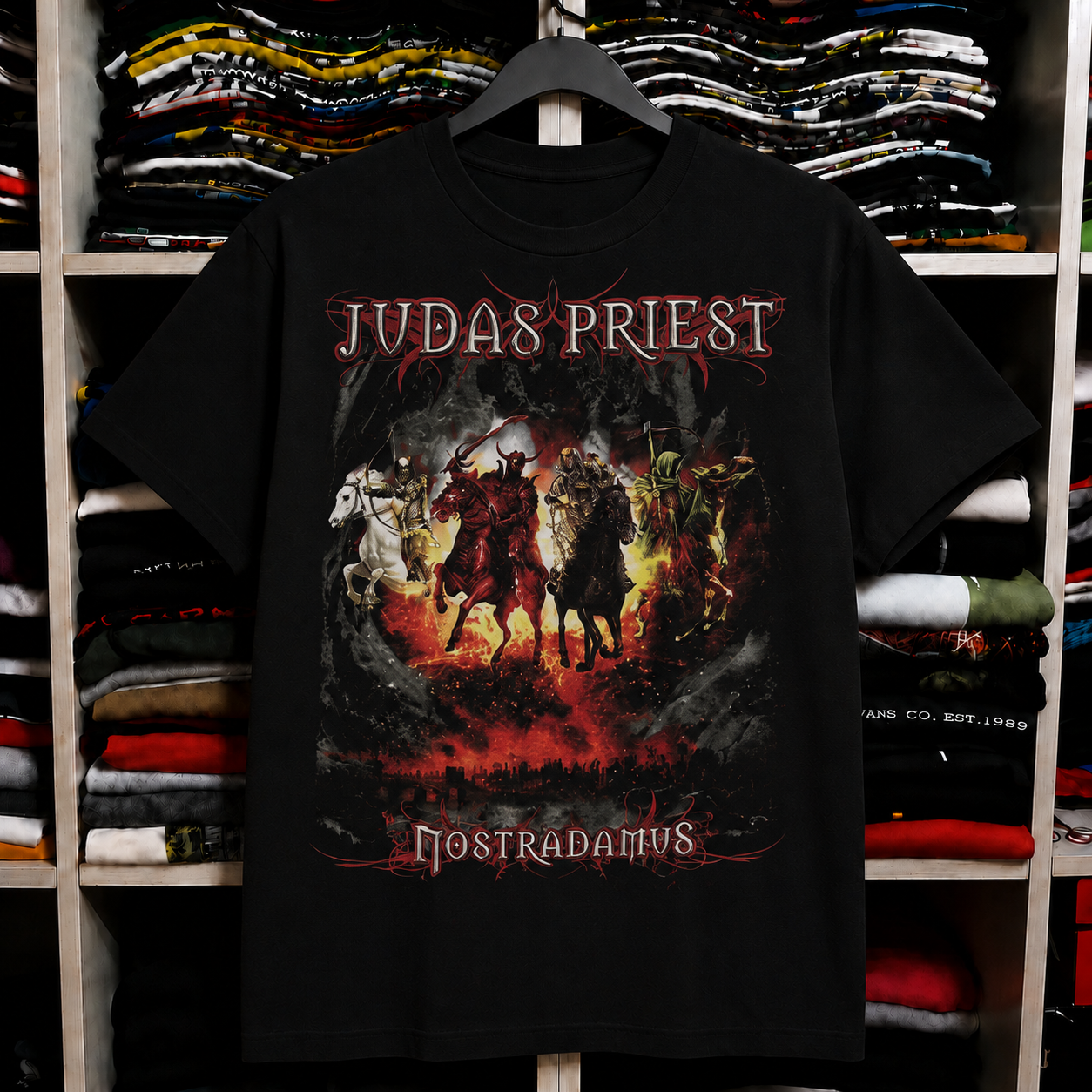 Vintage Judas Priest Fuel For Life Concert T Shirt 1986 Black