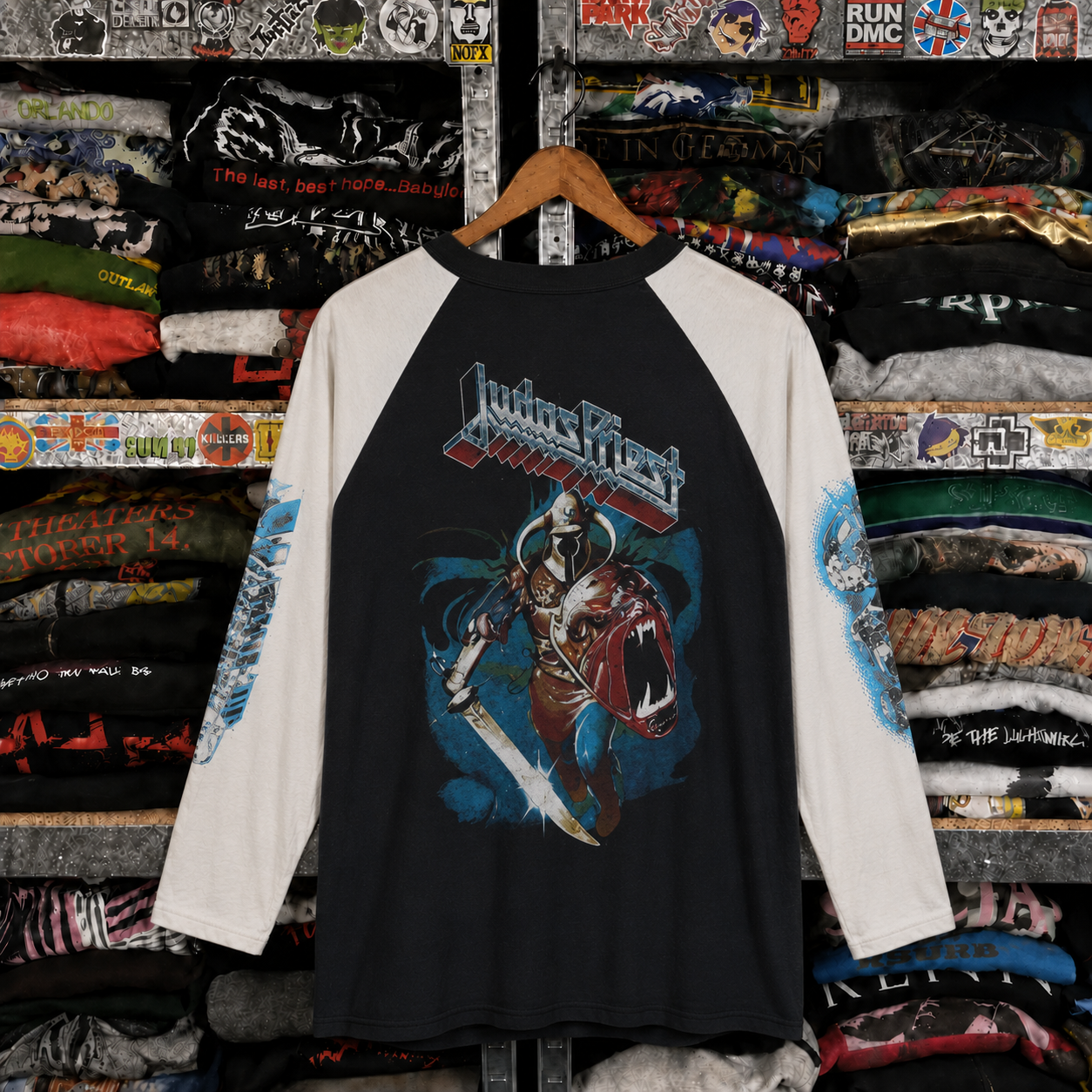 Rare Hard To Find Vintage Judas Priest Raglan T-Shirt, Nearly Sold Out Collectors Piece