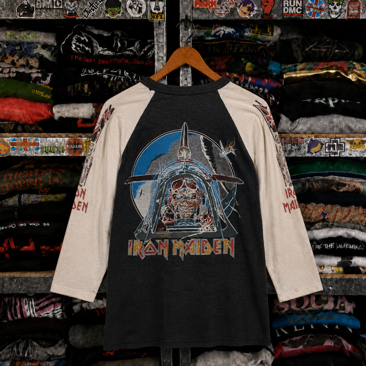 Rare Hard To Find Vintage Iron Maiden Raglan T-Shirt, Nearly Sold Out Collectors Piece