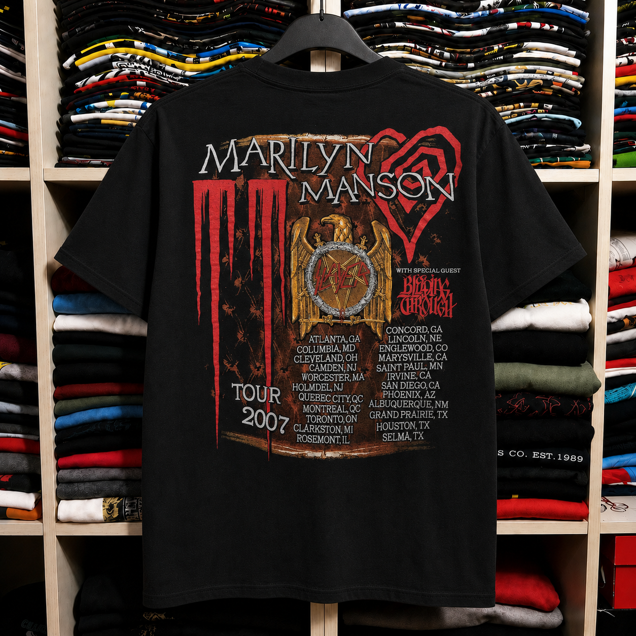 Hard To Find Vintage Slayer Tour Tee, Nearly Sold Out