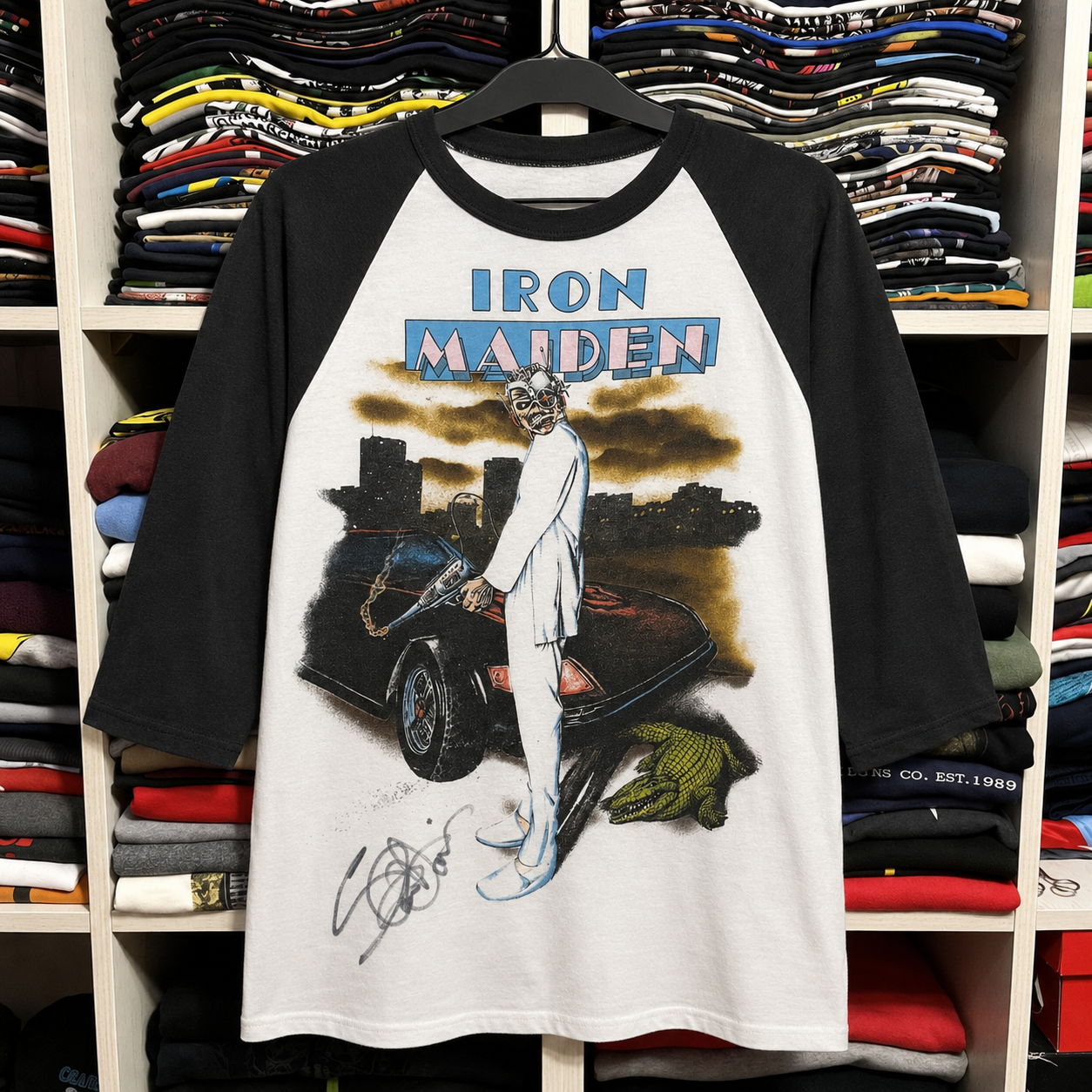 Rare Hard To Find Vintage Iron Maiden Raglan T-Shirt, Nearly Sold Out Collectors Piece