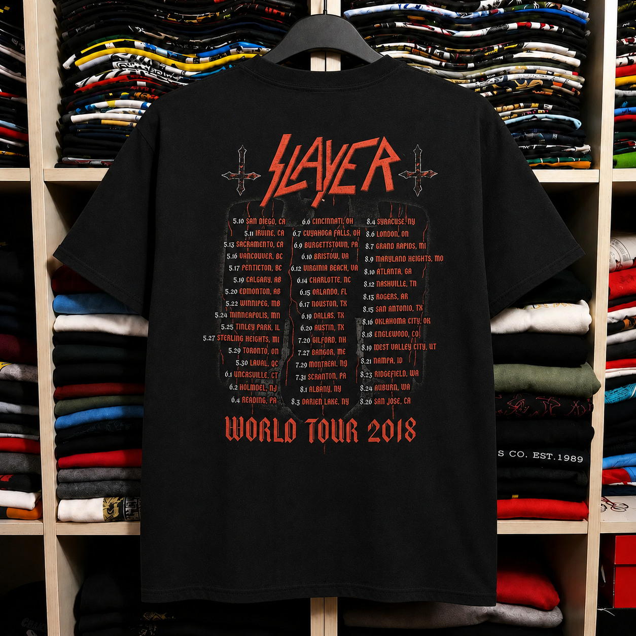 Slayer world tour 2018 back print