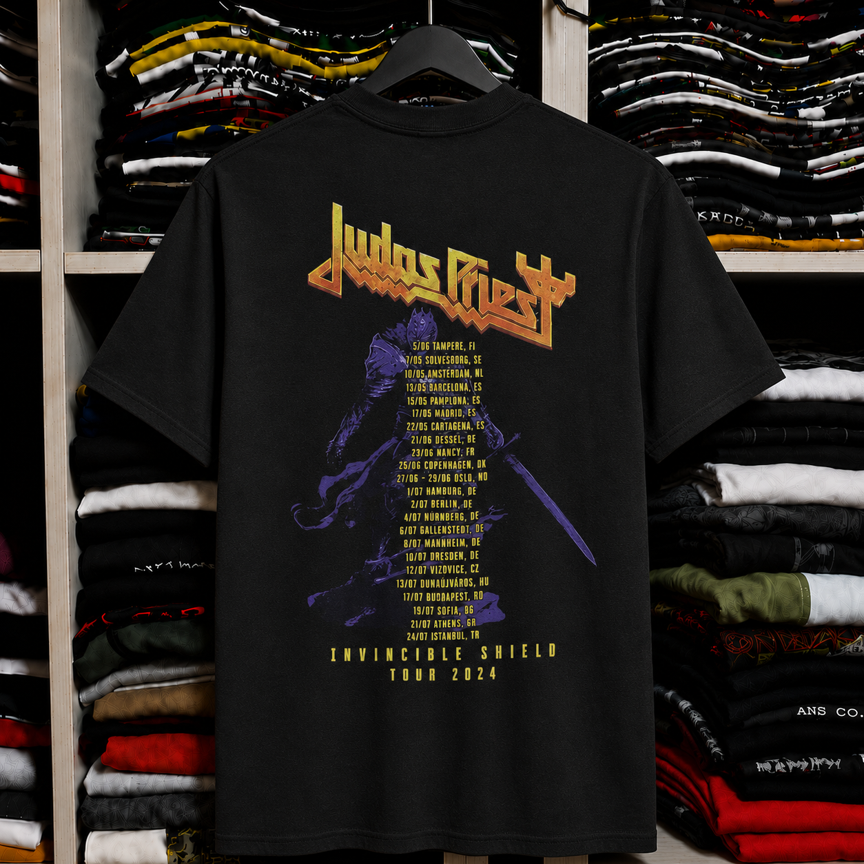 Vintage Judas Priest Fuel For Life Concert T Shirt 1986 Black