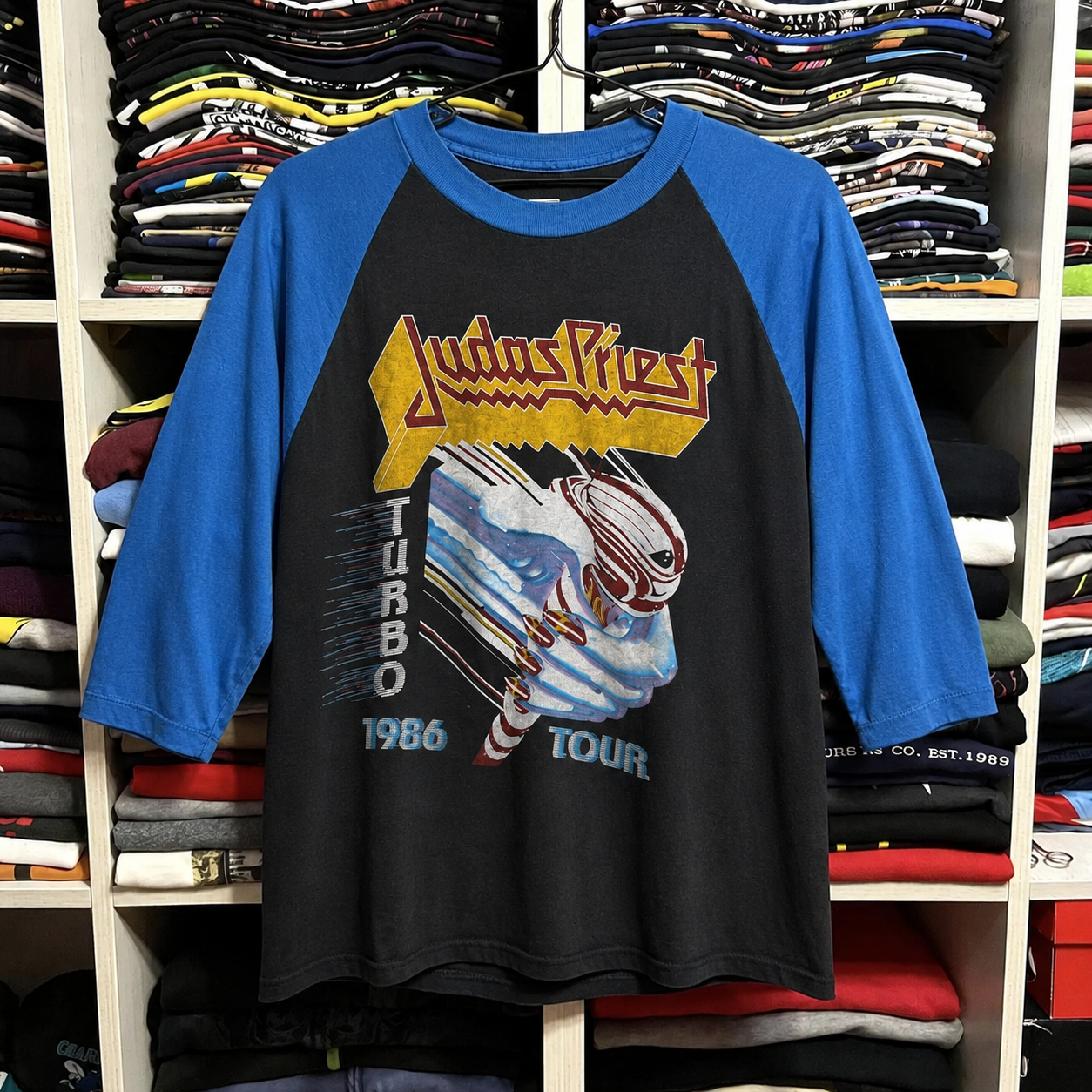 Rare Hard To Find Vintage Judas Priest Raglan T-Shirt, Nearly Sold Out Collectors Piece