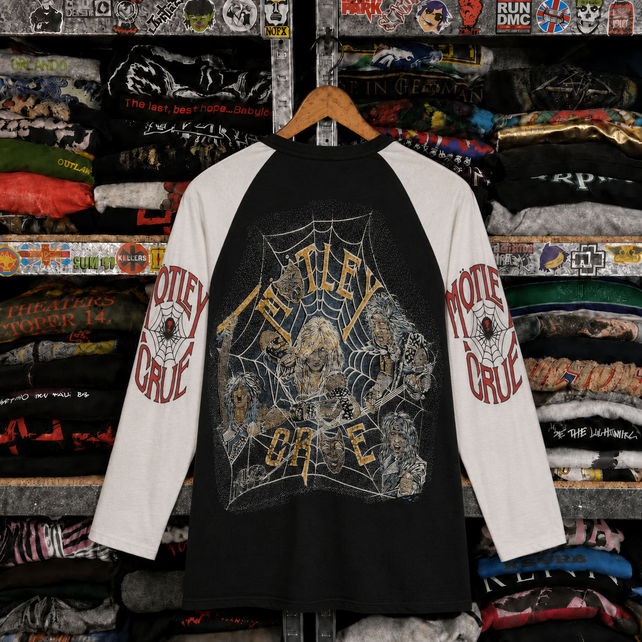 Rare Hard To Find Vintage Mötley Crüe Raglan Shirt, Nearly Sold Out Collectors Piece