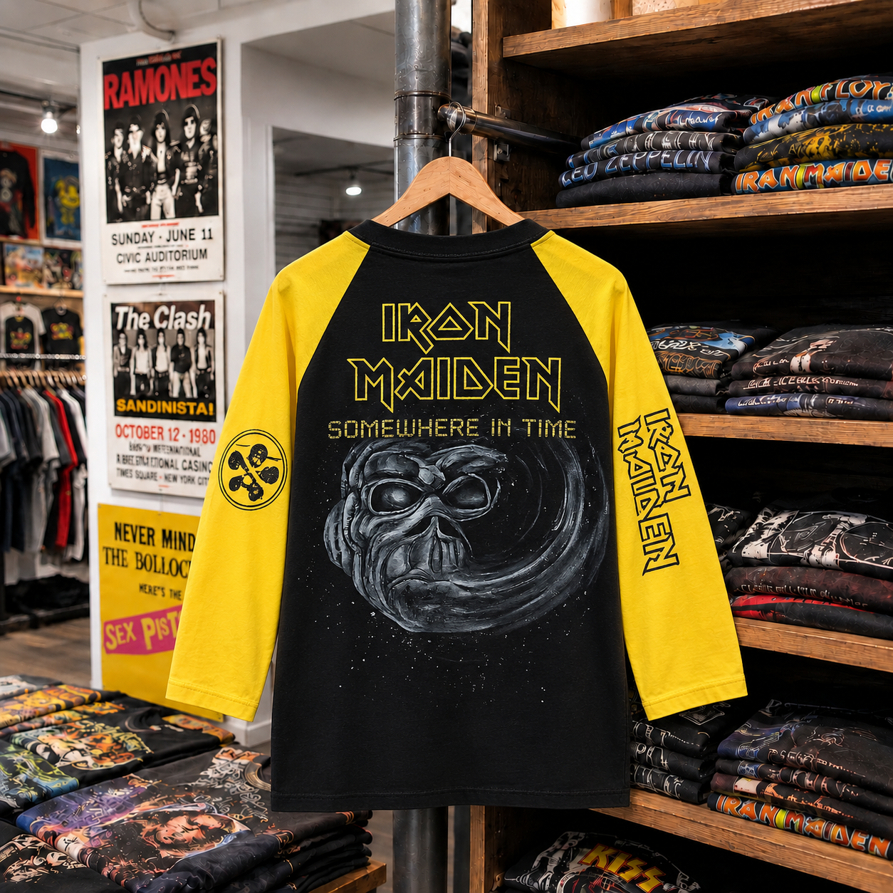 Rare Hard To Find Vintage Iron Maiden Raglan T-Shirt, Nearly Sold Out Collectors Piece