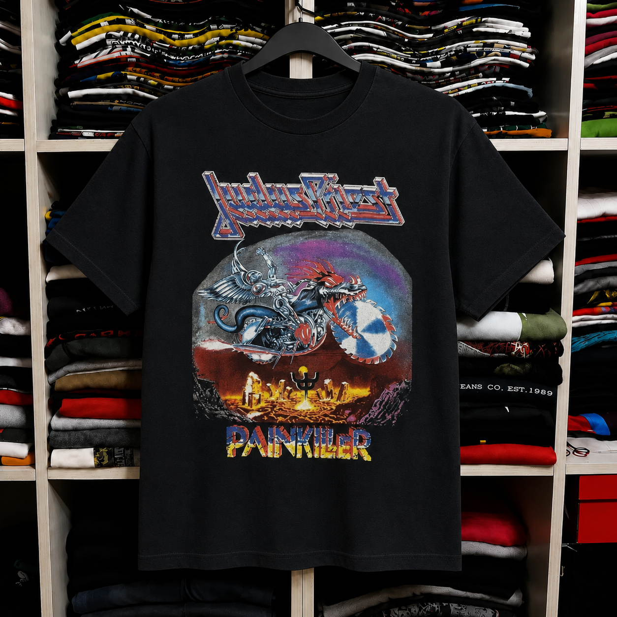 Vintage Judas Priest Fuel For Life Concert T Shirt 1986 Black