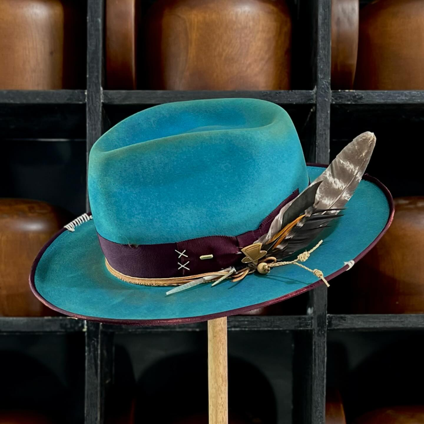Blue Teardrop Fedora – Audacious Mark