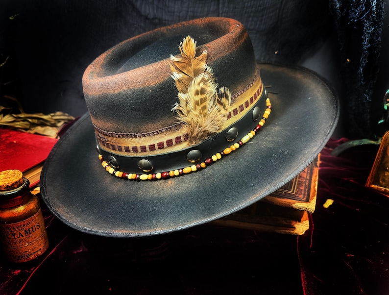 The Medicine Man - Telescope Crown Gambler Style Wool Hat