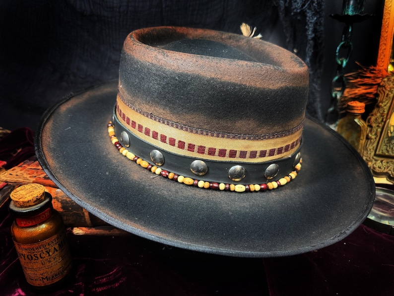 The Medicine Man - Telescope Crown Gambler Style Wool Hat