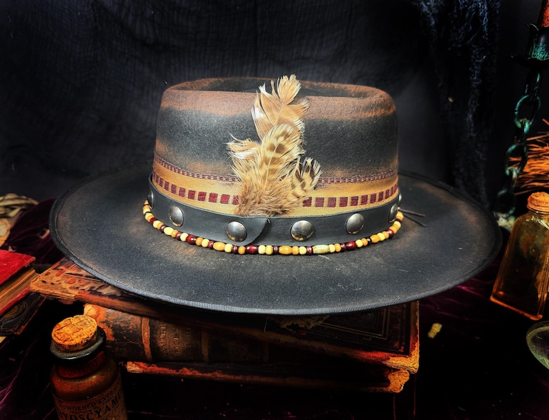 The Medicine Man - Telescope Crown Gambler Style Wool Hat