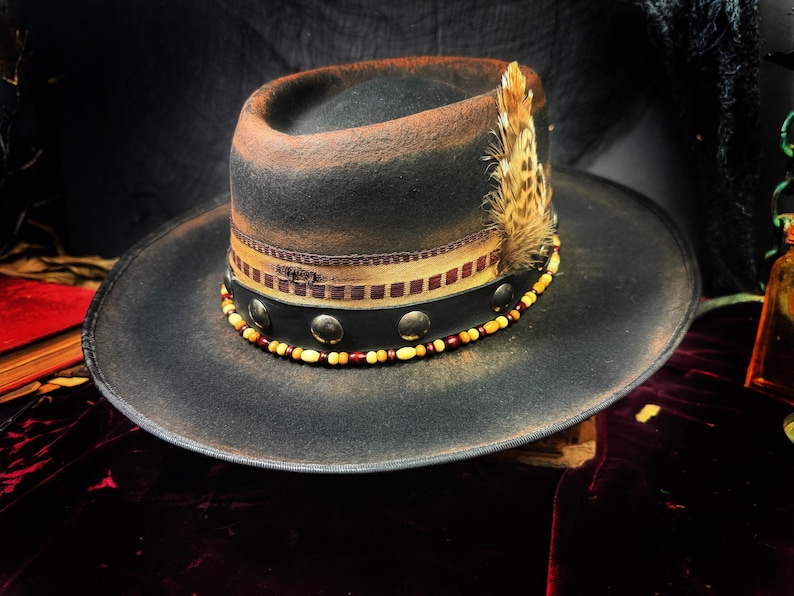 The Medicine Man - Telescope Crown Gambler Style Wool Hat