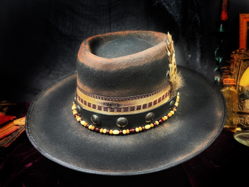 The Medicine Man - Telescope Crown Gambler Style Wool Hat