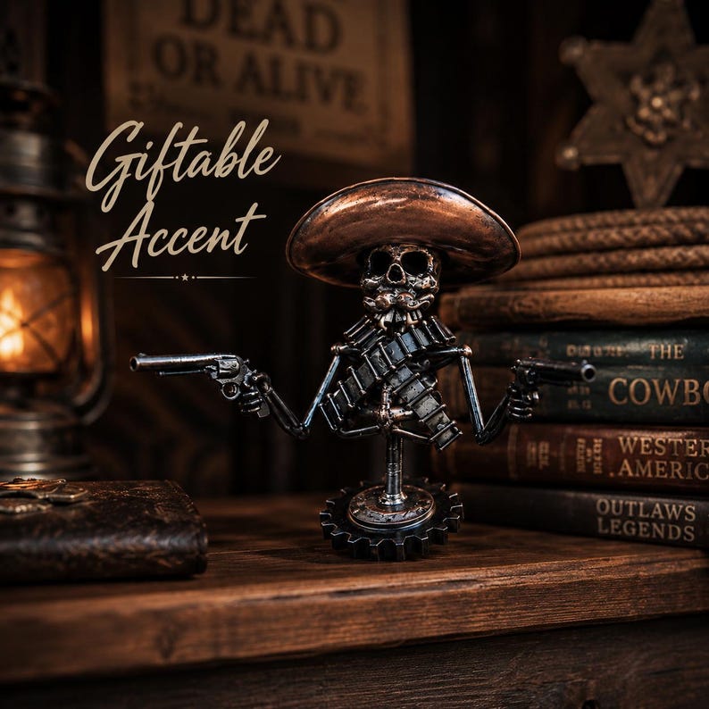 Cowboy Skull Hood Ornament