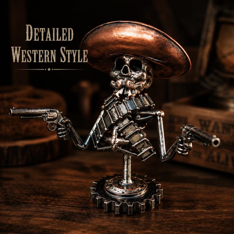 Cowboy Skull Hood Ornament