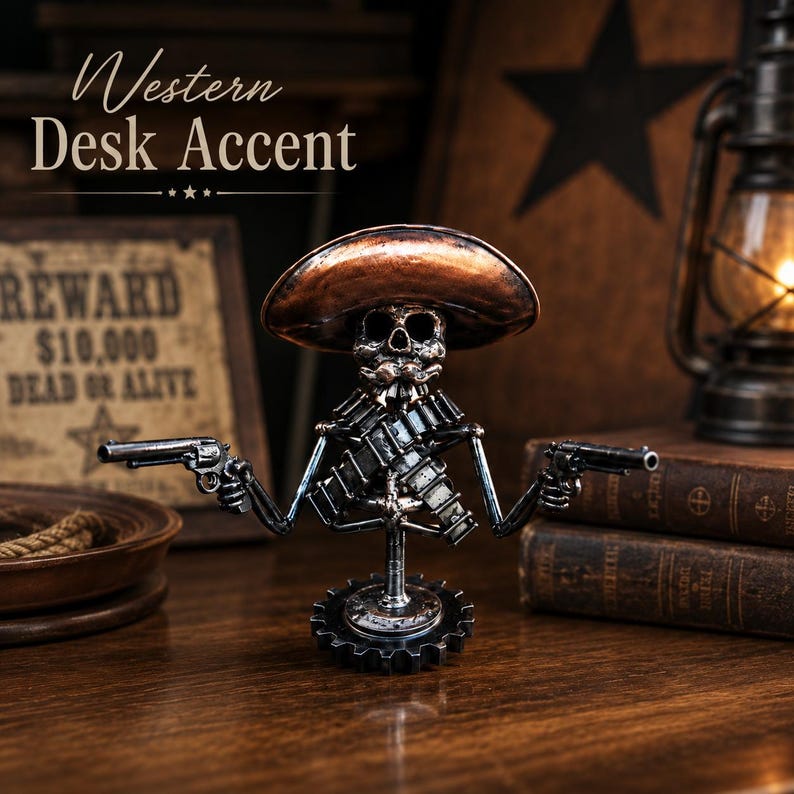 Cowboy Skull Hood Ornament