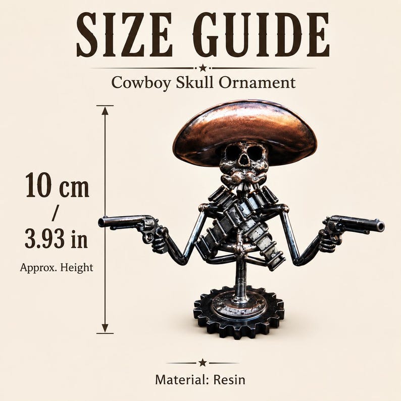 Cowboy Skull Hood Ornament