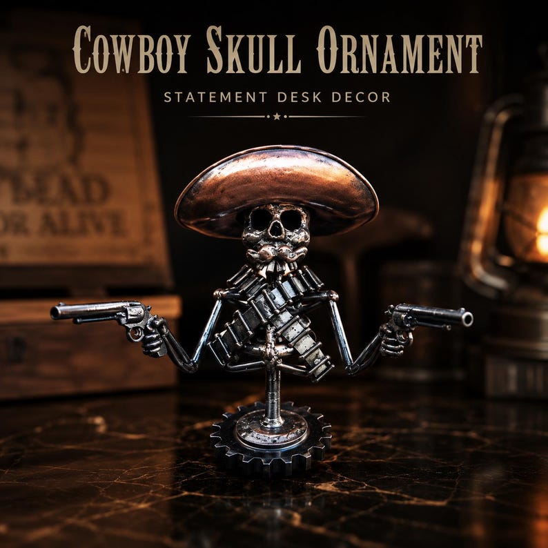 Cowboy Skull Hood Ornament
