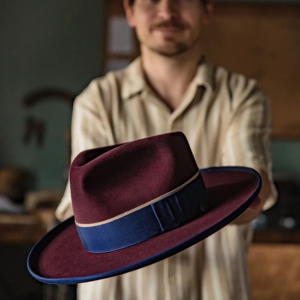 Burgundy Sovereign Fedora