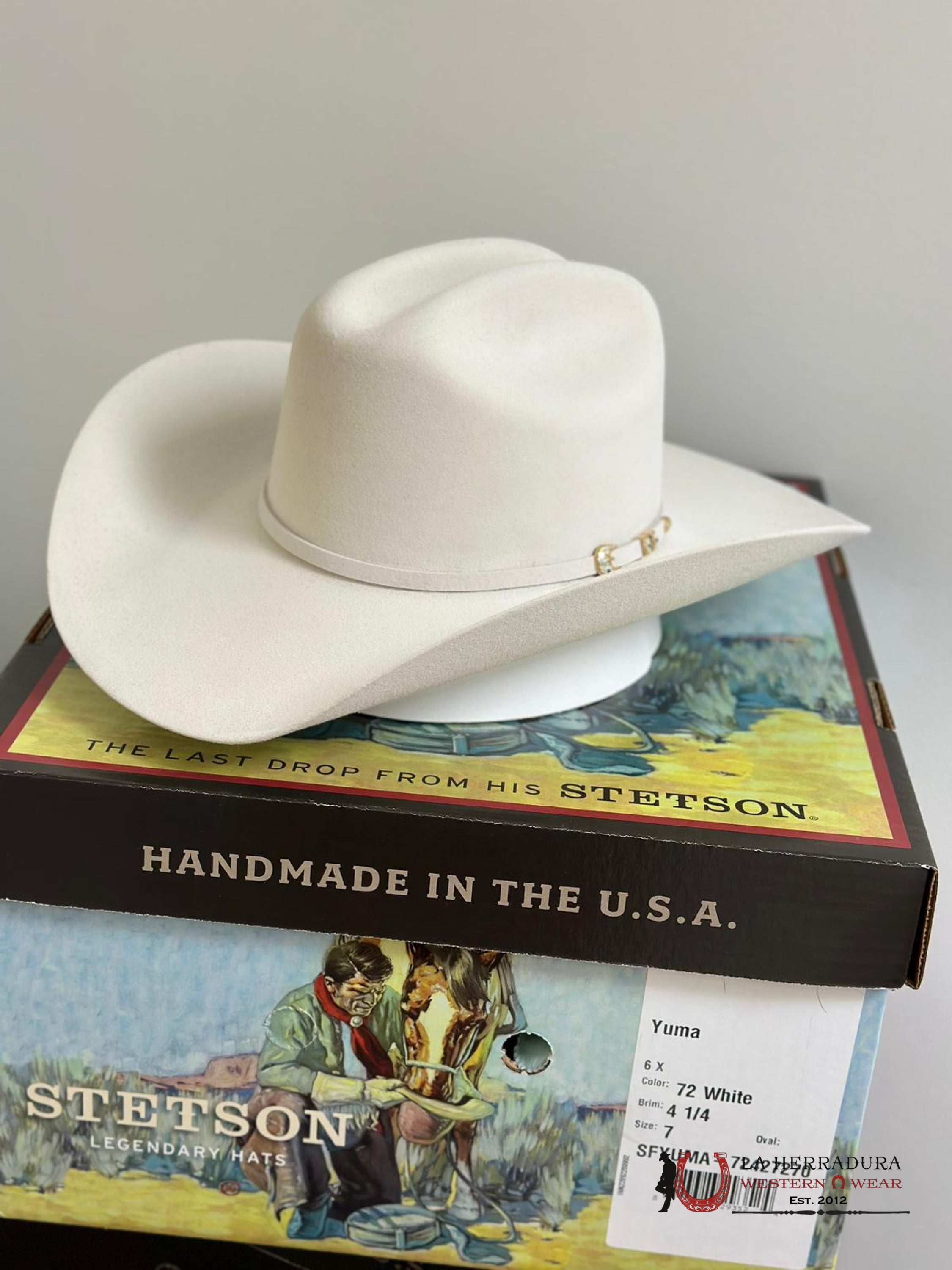 STETSON 6X YUMA WHITE/BLANCO