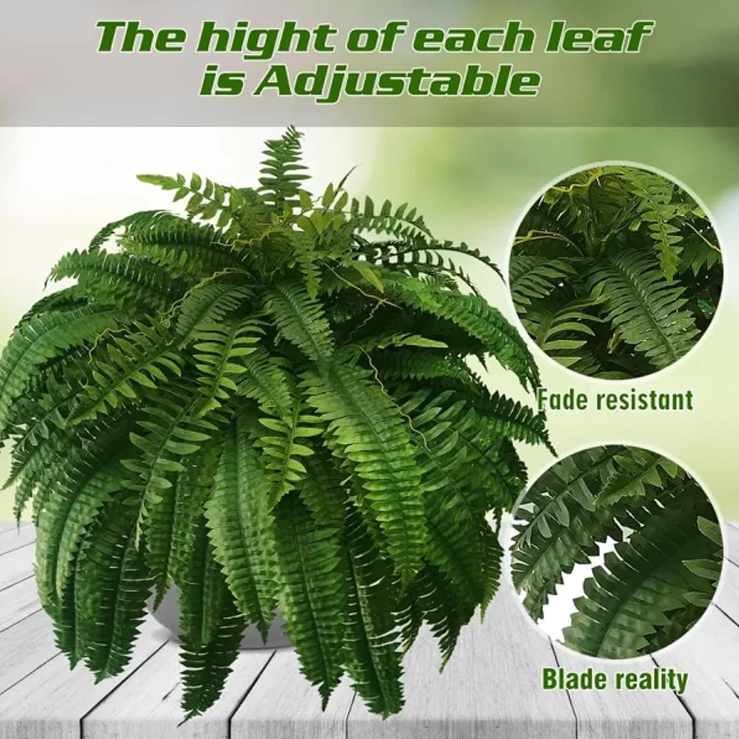 🔥 $9.97 On Sale Only Today 🌱 UV Resistant Ferns Artificial Plants Large for Planters, Office & Home Decor, Outdoor & Indoor