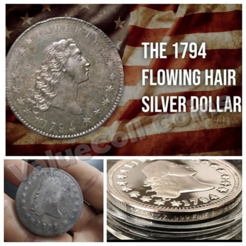Liberty Flowing Hair Silver Dollar