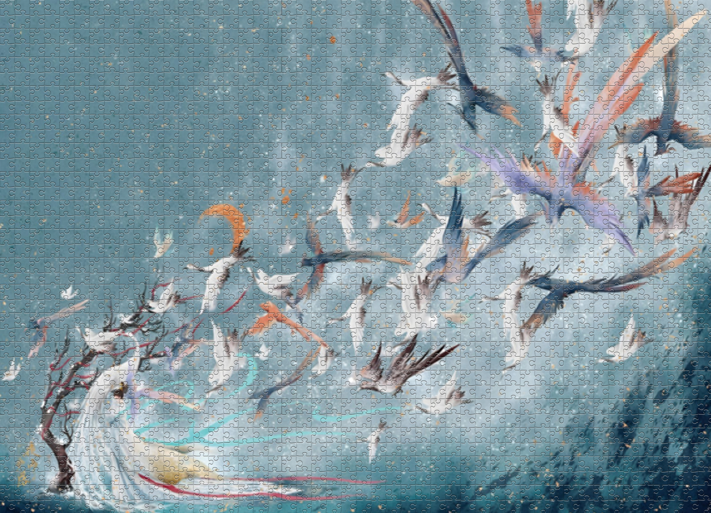 1000-piece puzzle - White Crane