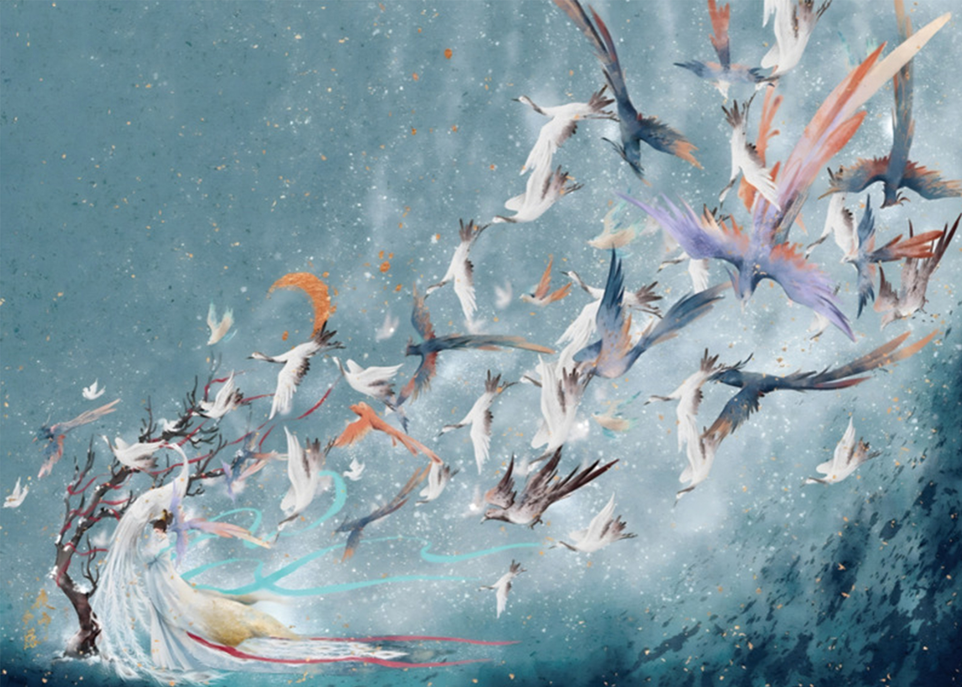 1000-piece puzzle - White Crane