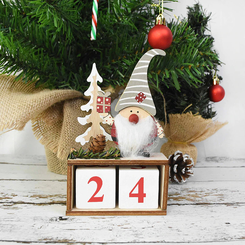 🤡New Arrivals 🎄Christmas Wooden DIY Countdown Calendar Ornament Gift🎁