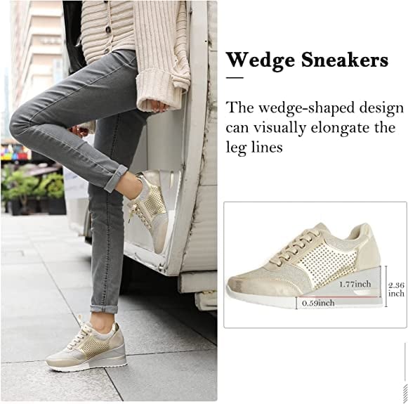 🌞LABOR DAY SUMMER CLEARANCE🌞High Heeld Wedge Sneakers For Women