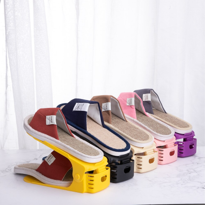 ADJUSTABLE DOUBLE-DECK SHOE RACK