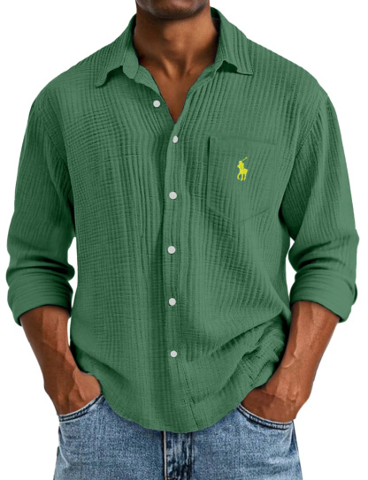 🔥Men's Casual Loose And Comfortable Textured Short-sleeved Shirt🔥