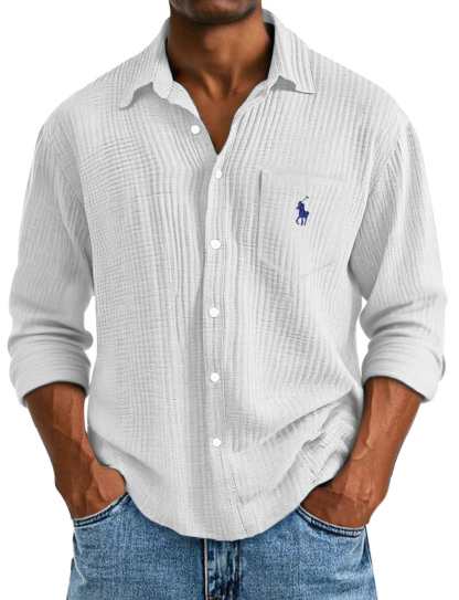 🔥Men's Casual Loose And Comfortable Textured Short-sleeved Shirt🔥