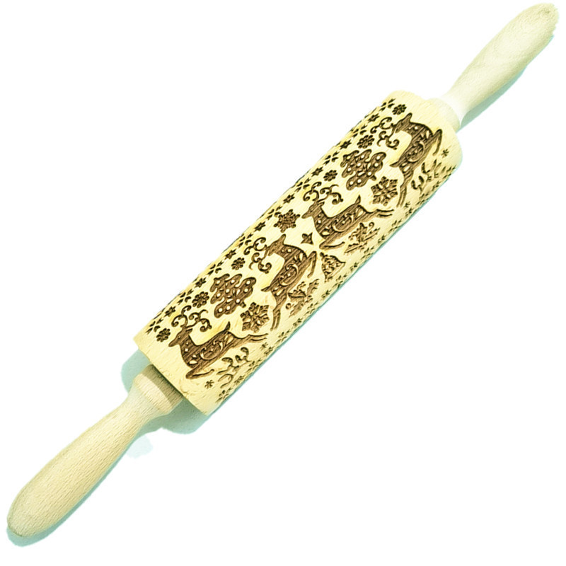 CHRISTMAS EMBOSSING ROLLING PIN