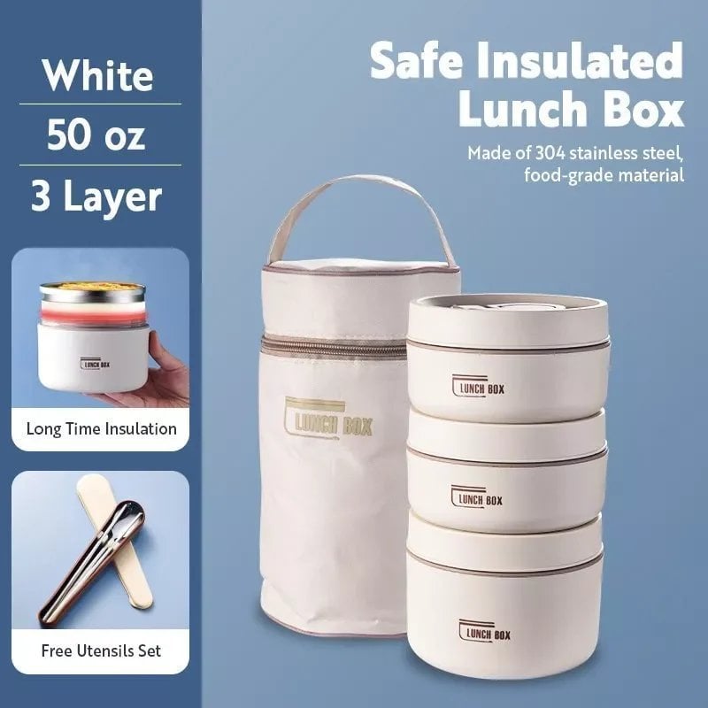 🔥LAST DAY DISCOUNT🔥SAVE 43🔥PORTABLE INSULATED LUNCH CONTAINER SET