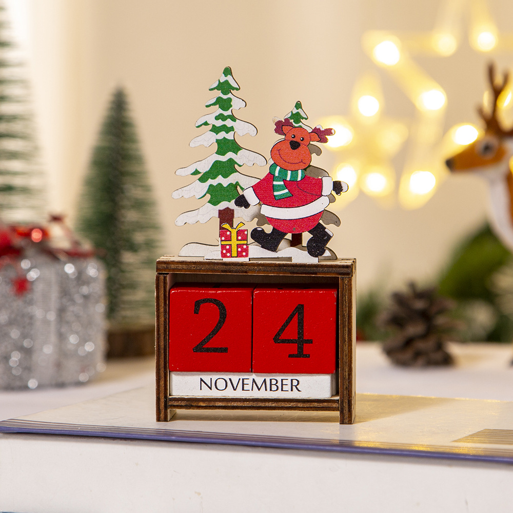 🤡New Arrivals 🎄Christmas Wooden DIY Countdown Calendar Ornament Gift🎁