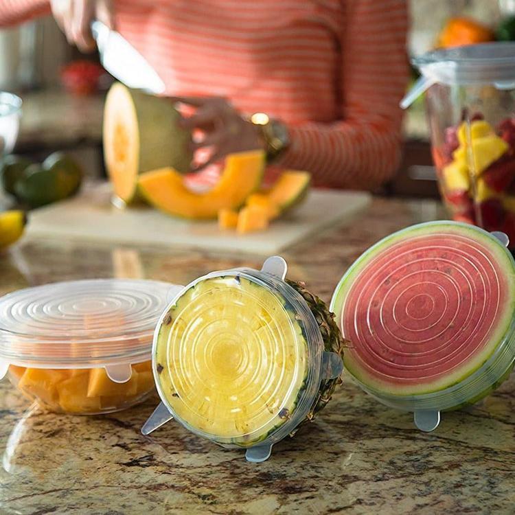 6 Pieces Silicone Stretch Lids