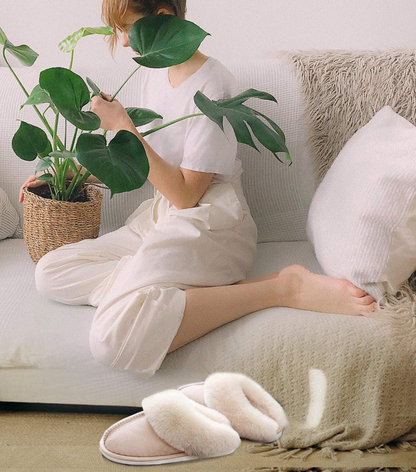 🔥EARLY WINTER PRE-SALE -50% OFF🔥LADIES FLUFFY LINED WARM NON SLIP SLIPPERS