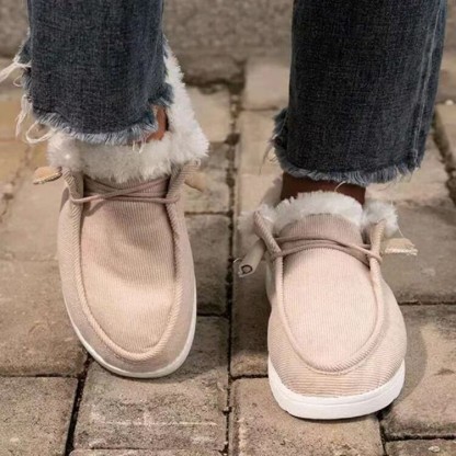 WOMEN‘S SOFT HEAD THICK BOTTOM ORTHOTIC ARCH SUPPORT WOOL THICK WARM COTTON SHOES