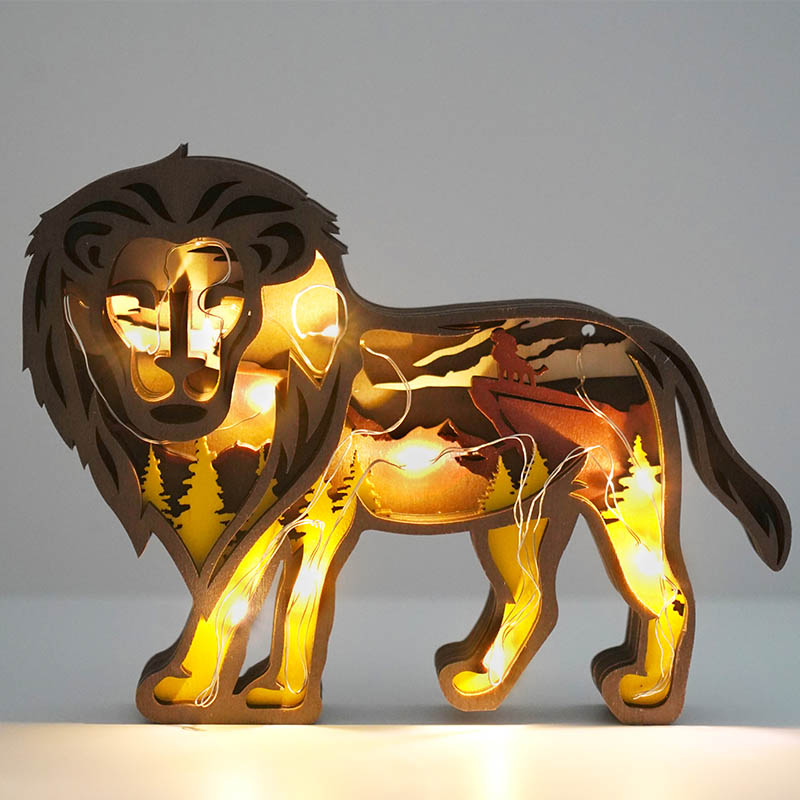 Summer Sale- Lion Carving Handcraft Gift